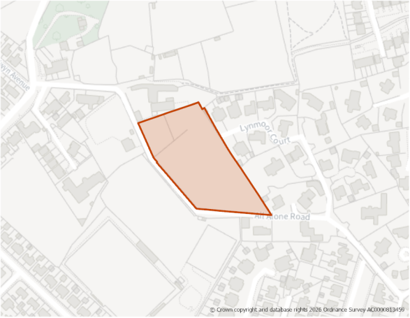 This is a map showing the boundary of housing allocation site H588.