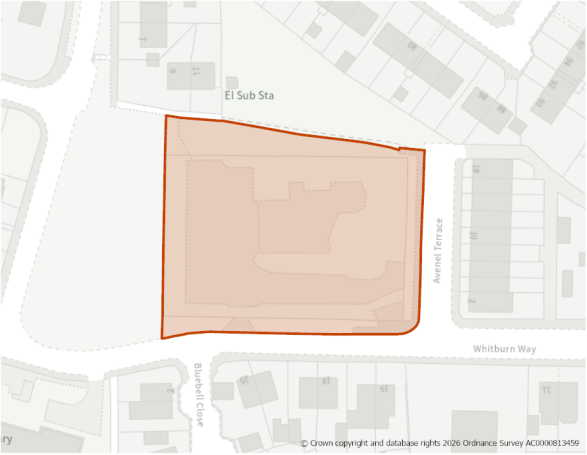 This is a map showing the boundary of housing allocation site H704.