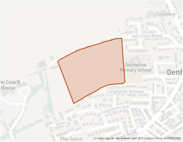 This is a map showing the boundary of housing allocation site H284.
