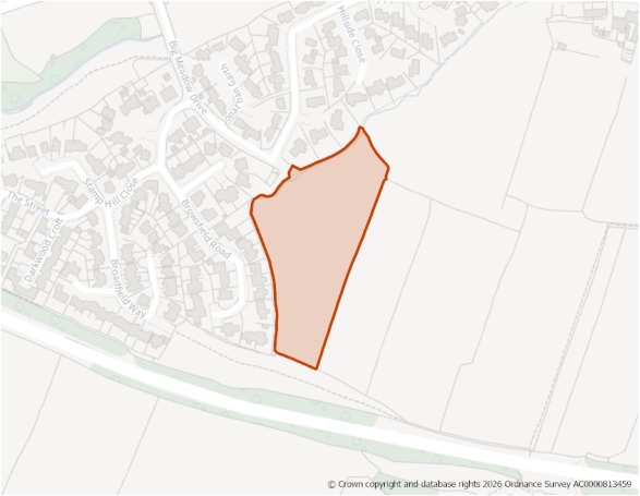 his is a map showing the boundary of housing allocation site H23.