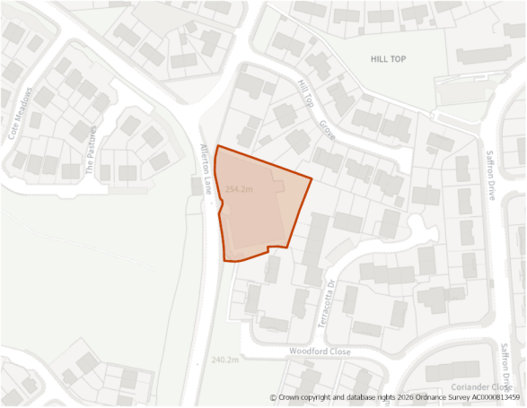 This is a map showing the boundary of housing allocation site H706.