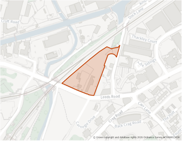 This is a map showing the boundary of housing allocation site H1052