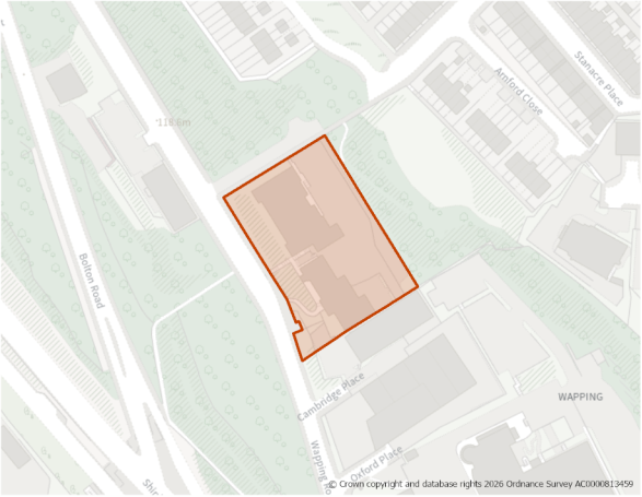 This is a map showing the boundary of housing allocation site H597.