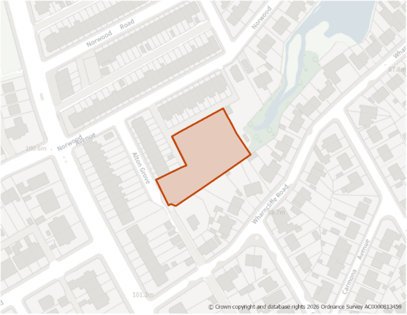 This is a map showing the boundary of housing allocation site H719.