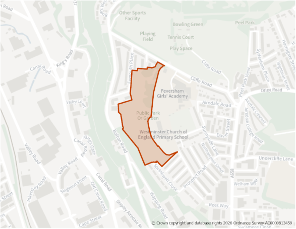 This is a map showing the boundary of housing allocation site H598.