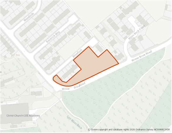 This is a map showing the boundary of housing allocation site H1056