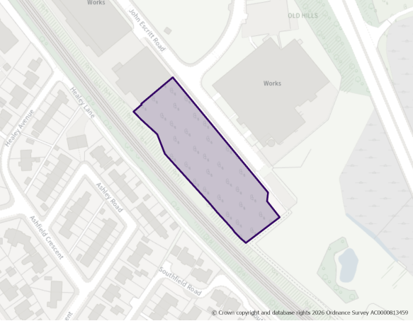 This is a map showing the boundary of housing allocation site E8.