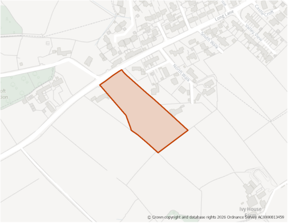 This is a map showing the boundary of housing allocation site H354.
