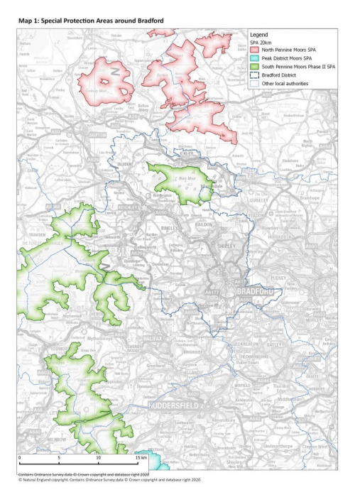 Map 1 Special protection areas around Bradford