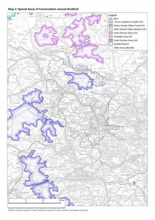 Map 2 Special Areas of Conservation around Bradford